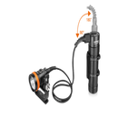 ORCA D630 DIVE LIGHT with adjustable angle cable, five CREE LEDs, powerful canister design, and accessories for diving.