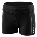 Waterproof T30 Neoprene black ladies shorts with anti-slip coating and extra padding for water sports
