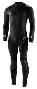 Waterproof W7 Wetsuit 7mm men's neoprene suit with Kevlar reinforced kneepads and double zipper seal system