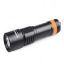 ORCA D700 dive light black compact underwater flashlight with 1700 lumens and USB rechargeable battery