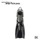 TUSA HyFlex SWITCH PRO Fins black polyurethane performance diving fins with universal bungee strap