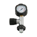 Nautilus 300 Bar Cylinder Pressure Check Gauge with scale up to 400 bar, G5/8 threads, and pressure relief valve.