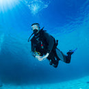 Scuba diver underwater during PADI Open Water Referral course.
